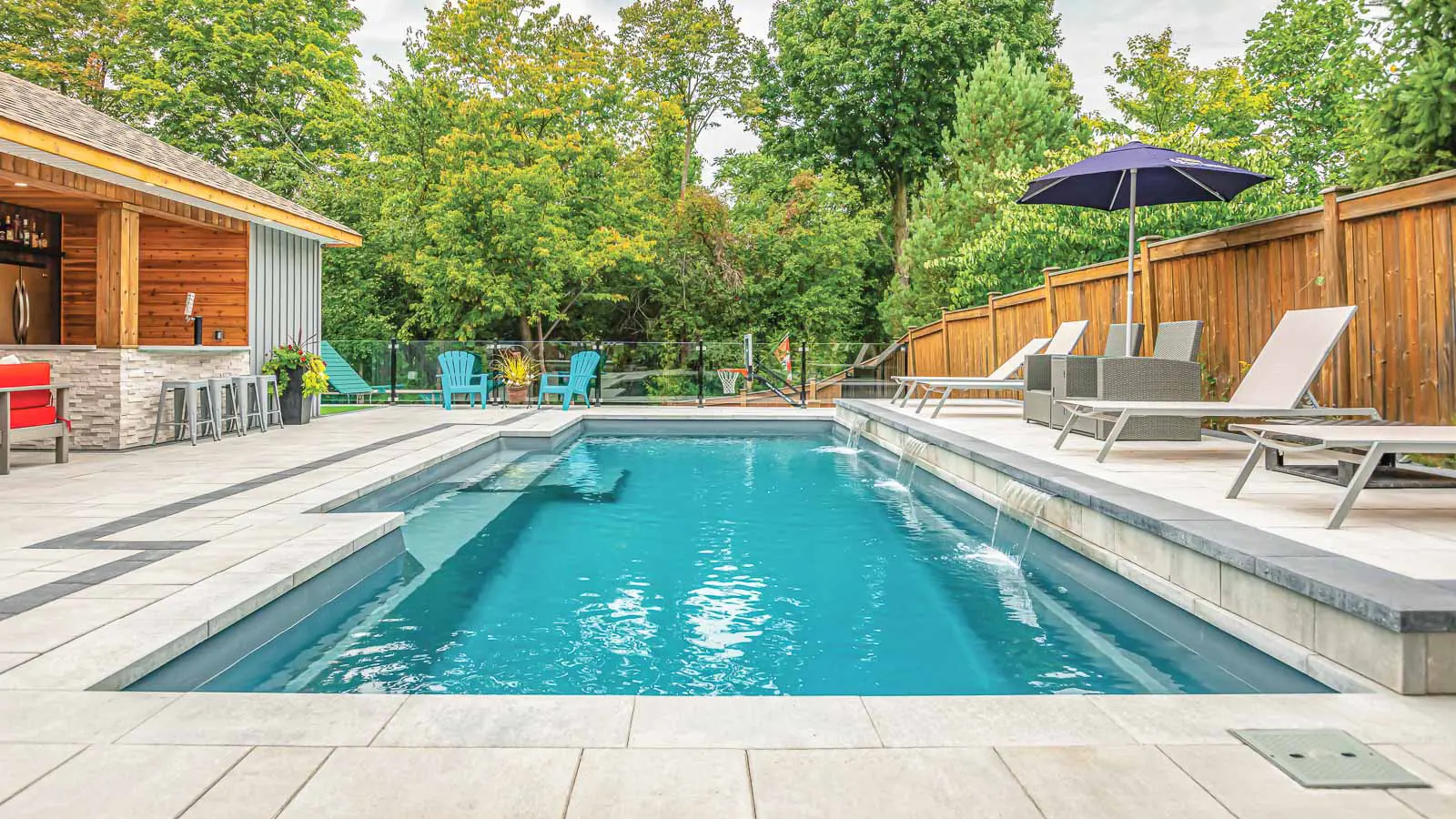 Leisure-Pools-Elegance-Fiberglass-Pool-Shape The Elegance™, a fiberglass pool design manufactured by Leisure Pools