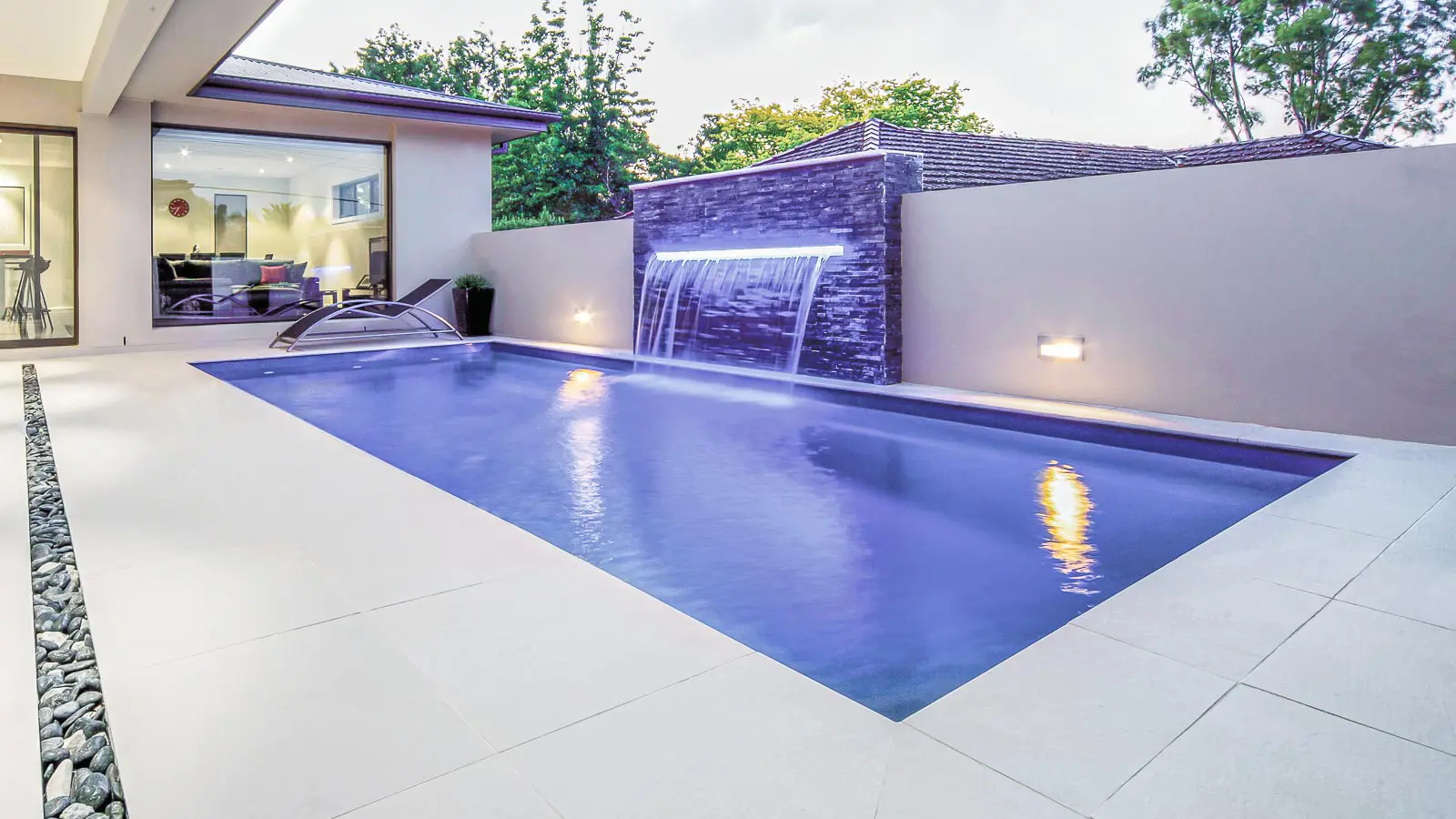 The Reflection™, a fiberglass pool design manufactured by Leisure Pools