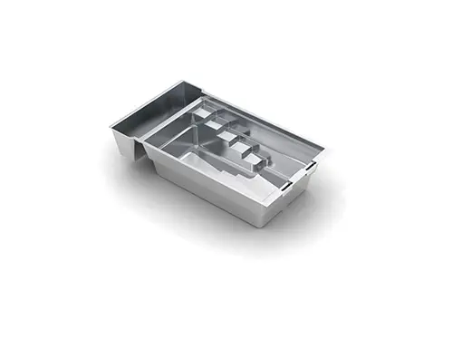 The Linear™ with Cover Fiberglass Pool 3D image